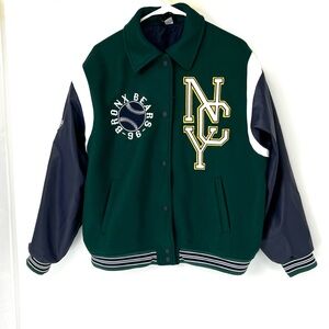 H&M divided Bronx bears varsity Jacket women’s large